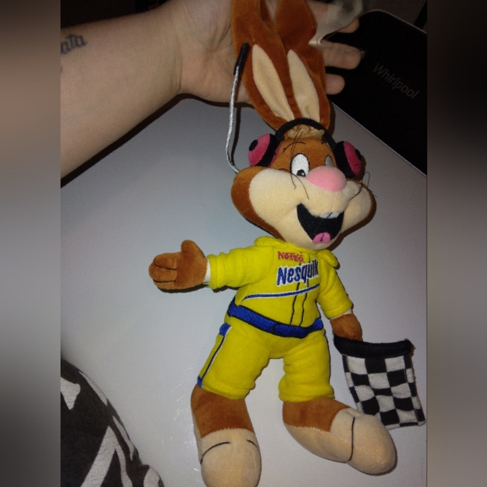 Nesquick racing bunny plush team bears authentic